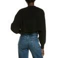 thumbnail image 2 of Industry womens  Cropped Wool-Blend Sweater, s, Black, 2 of 3