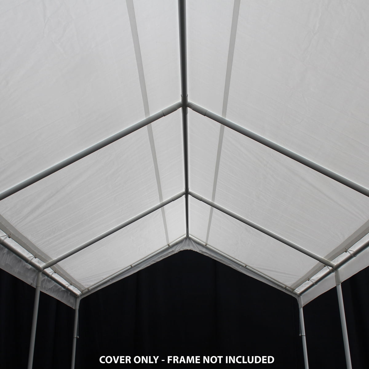 King Canopy 10ft x 27ft 180gsm Polyethylene White Drawstring Carport Canopy Cover