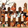 thumbnail image 3 of Hotiary 12 Pcs Wooden Halloween Decorations for Tree Pumpkin Wood Cutout Vintage Halloween Ornaments Black Cat Bat Hanging Pendants Retro Halloween Decor for Small Tree Holiday Party Home, 3 of 5