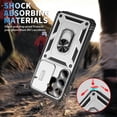 thumbnail image 4 of ELEHOLD Case for Samsung Galaxy S26 Ultra, Slide Camera Cover, Rugged Shockproof Case with 360° Ring Kickstand, Tempered Glass Screen Protector Included,A, 4 of 9