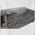 thumbnail image 5 of Retro Soft Flannel Fleece Blanket, Optical Illusion Effect Style Pattern with Abstract Quirky Zigzag Model, Cozy Plush for Indoor and Outdoor Use, 50" x 60", Charcoal Grey and Ivory, by Ambesonne, 5 of 5