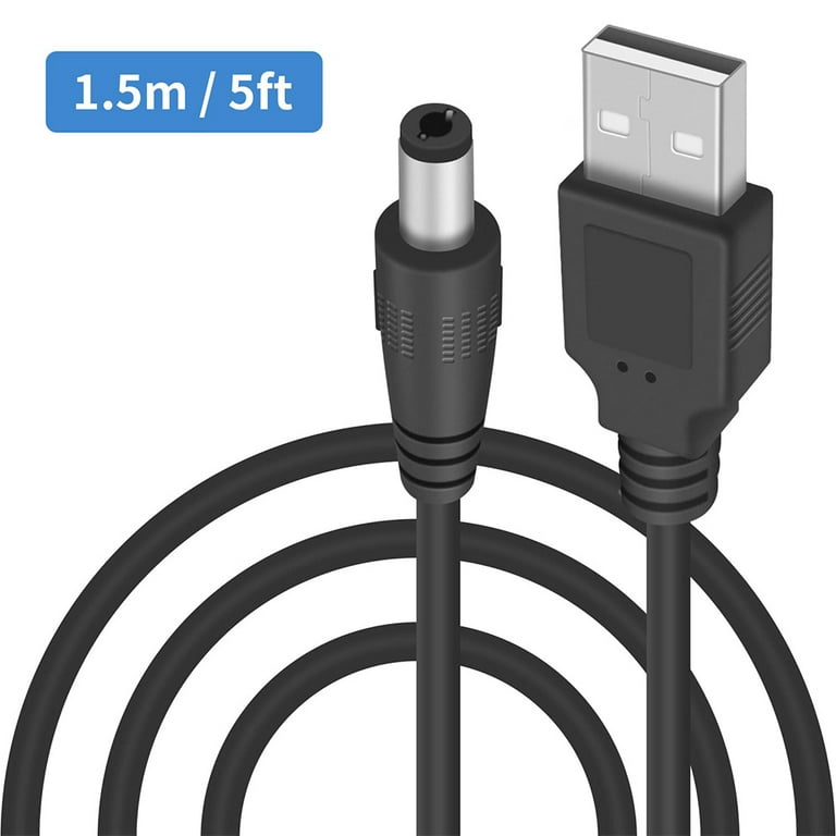  JSER 5V USB Female to DC Power Jack 5.5x2.1mm Charge Adpter  Cable Compatible for Cell Phone & Tablet & Light : Electronics