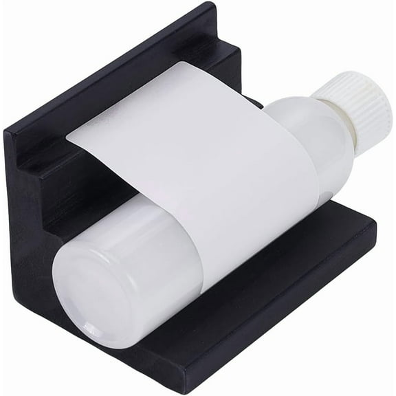 Bottle Labeling Machine 4x2.8x3inch Black Bottles Label Makers Pine Wood Labeler Wooden Labeling Wizard Tools Labels Stickers Applicator Tool for Jars Essential Oils 1pc