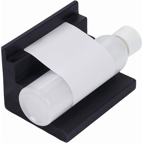 Bottle Labeling Machine 4x2.8x3inch Black Bottles Label Makers Pine Wood Labeler Wooden Labeling Wizard Tools Labels Stickers Applicator Tool for Jars Essential Oils