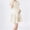 Beige, variant on Maternity Mini Dress Short Sleeve Crewneck Pleated Shower Pregnancy Dresses for Photoshoot Maternity Clothes