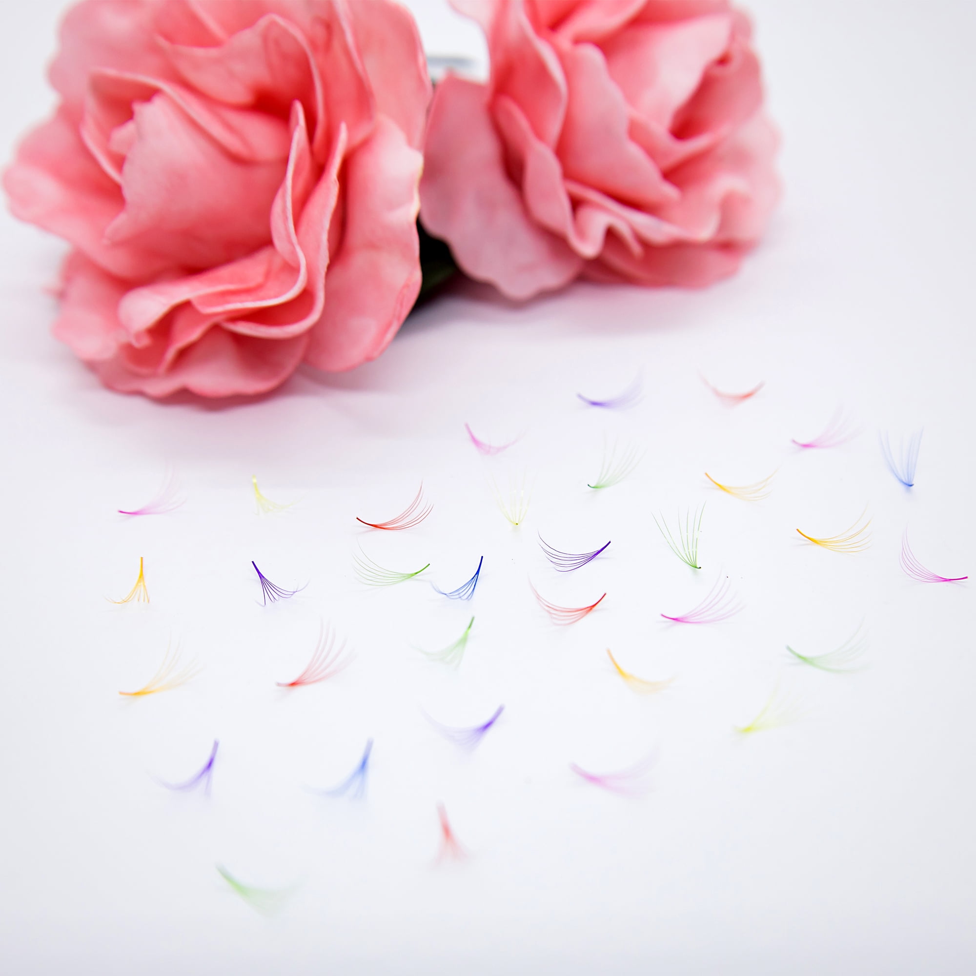 6D Bundle Color Lashes, 1000 Premade Volume Fans, Eyelash Extensions. Handmade! D Curl - 13mm