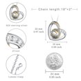 thumbnail image 4 of Collar CVRAVO de voleibol de plata de ley 925 para mujer, 4 of 7