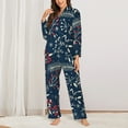 thumbnail image 2 of Hirioo Merry Christmas for Women's Pajama Sets 2 Piece Pjs Women's Long-Sleeved Pajama Set Button Down Sleepwear,S-XXL-, 2 of 7
