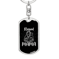 thumbnail image 5 of Blessed Mama and Baby  Mom Stainless Steel or 18k Gold Premium Swivel Dog Tag Keychain, 5 of 16