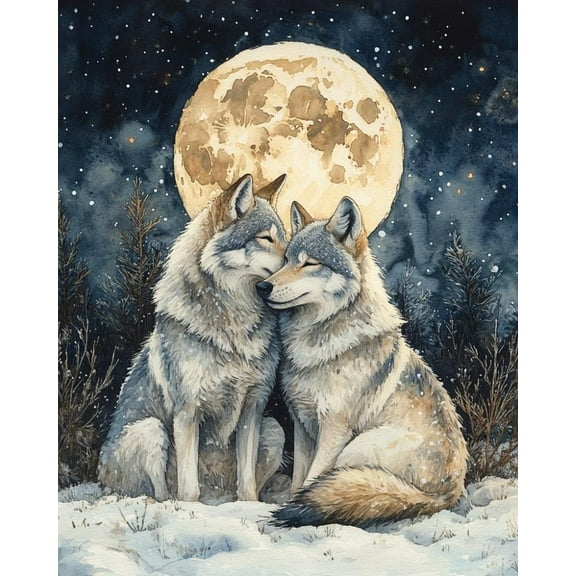 Paint by Numbers for Adults Kids Beginner Moonlit Night Love Words DIY Acrylic Painting by Numbers Kits with Brushes Acrylic Pigment Home Decoration Gifts 16 x 20 inch