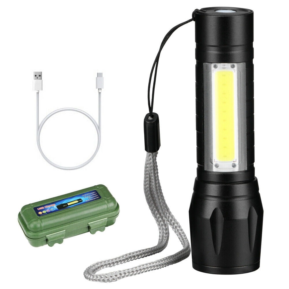 Zoomable Usb Rechargeable Ultra Bright Waterproof Led Torch Flashlight Lamp FG 