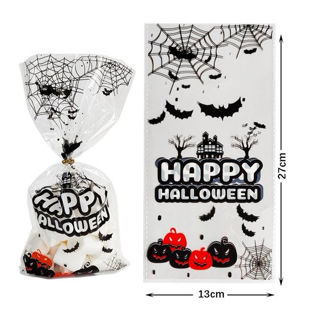 Bolsas de dulces de Halloween para niños, bolsas de cono, calabaza, Araña, murciélago, embalaje de galletas, bolsa de regalo, truco o trato, decoración de fiesta de Halloween
