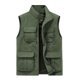 thumbnail image 1 of Hombres Sólido Casual Secado Rápido Multi-Bolsillo Cremallera Chaleco de Cuello Alto Odeerbi ODB-6, 1 of 8