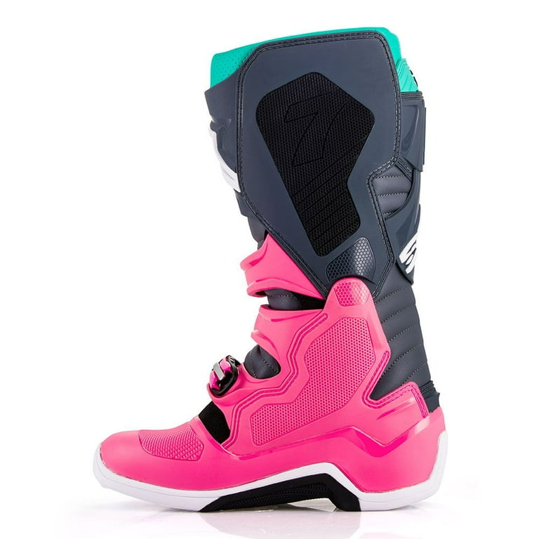 Alpinestars Tech 7 Indy Vice LE MX Offroad Boots Gray Pink Turquoise