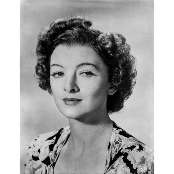 Myrna Loy Portrait in Floral Blouse Photo Print (8 x 10)
