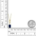 thumbnail image 6 of Gem Stone King 14K Yellow Gold Blue Sapphire and Lab Grown Diamond Pendant Necklace for Women | 2.48 Cttw | Gemstone September Birthstone | Octagon 9X7MM | With 18 inch Chain, 6 of 6