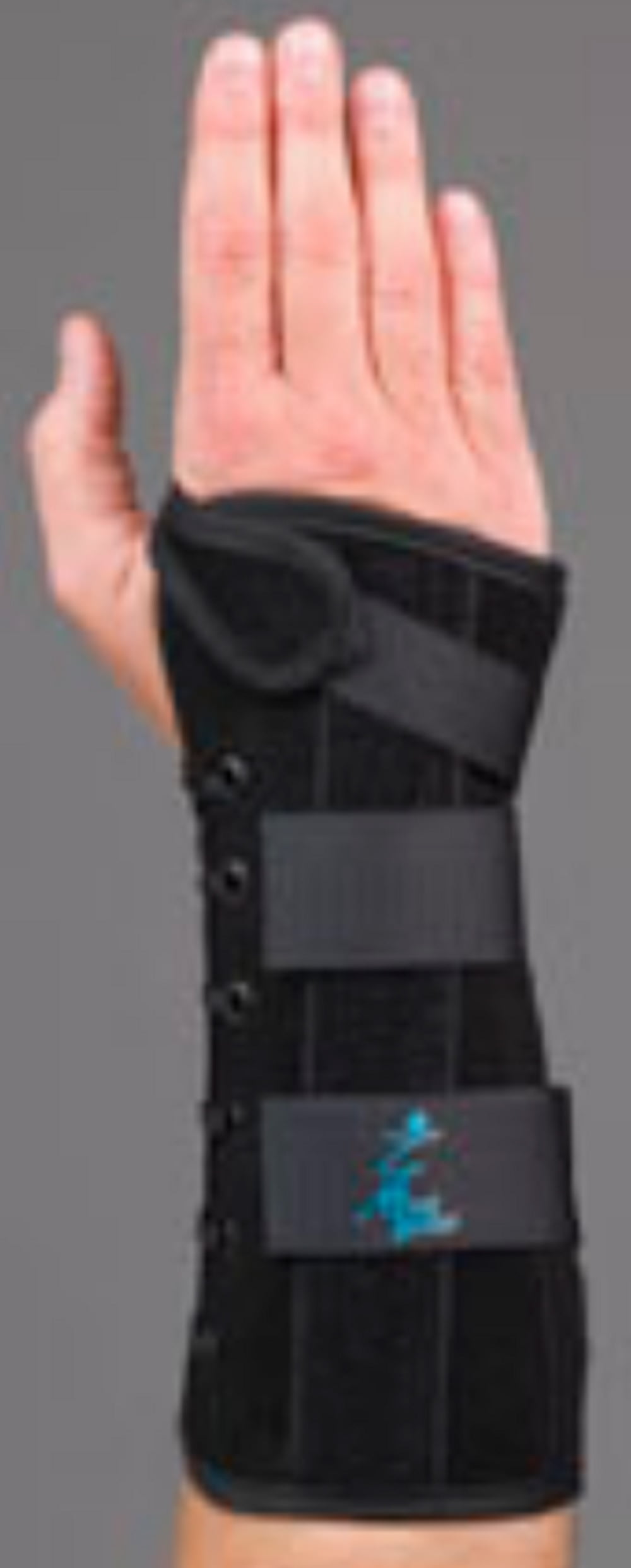 Med Spec Wrist Lacer Support, 10.5" Black, Small Right