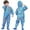 Blue, variant on Toddler Rain Suit with Hood Waterproof Coverall Kids Baby One Piece Rainsuit Outdoors Rain Wear 1-7 Years