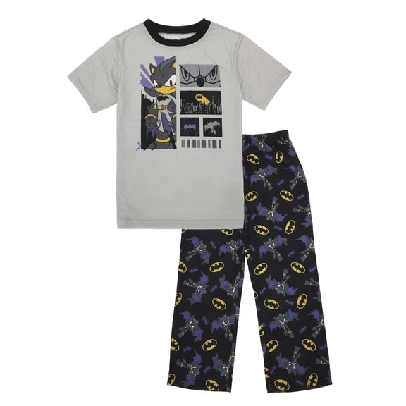 DC x Sega Batman Tails Youth Boy 2-Piece Pajama Set -XS