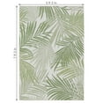 thumbnail image 5 of Sunnydaze Illusions Tropical Flat Weave Green Palm Outdoor Area Rug, 5' x 7', 5 of 8