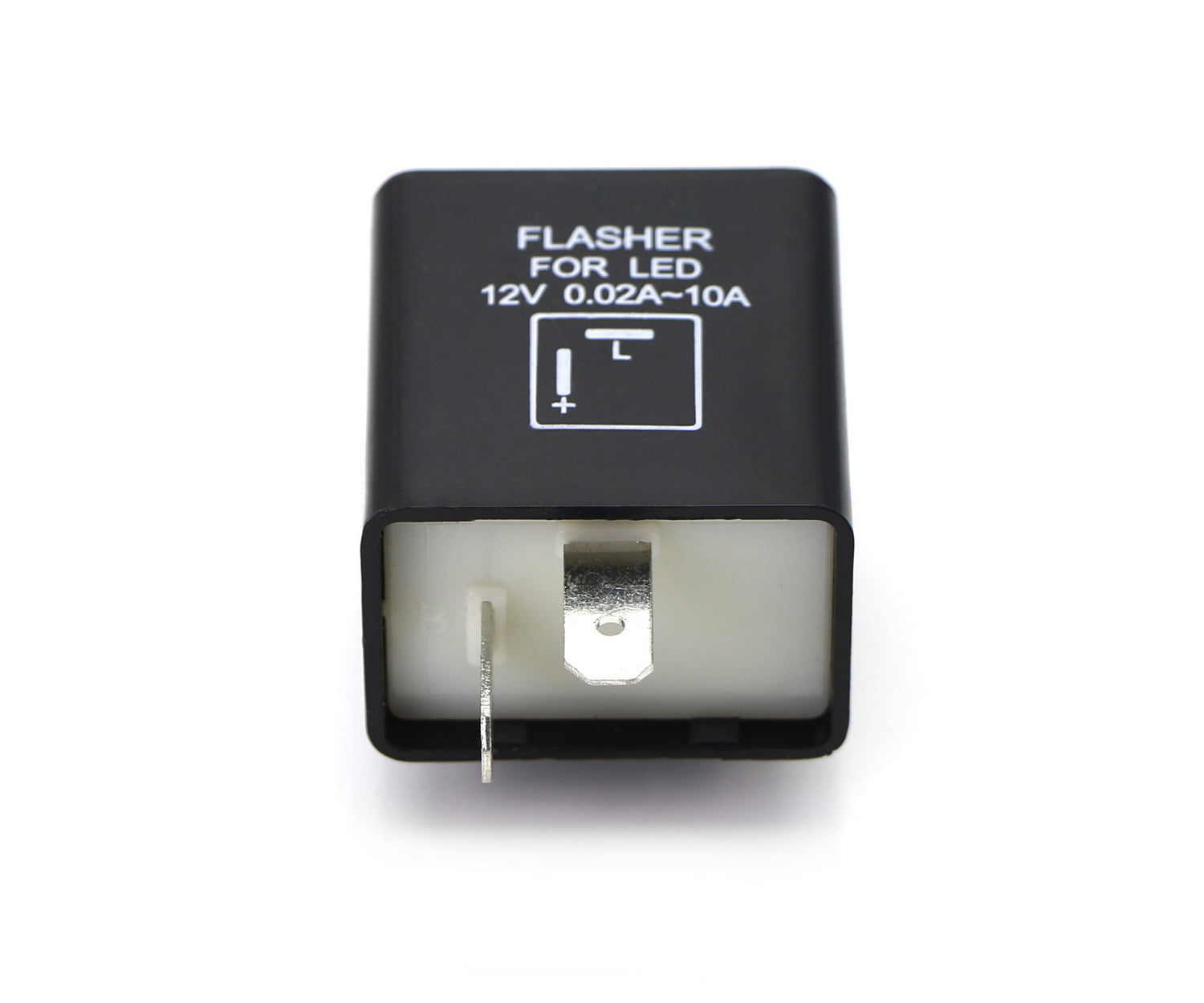 Dewhel 12V 0.02A-10A 2-Pin CF-12 Electronic LED Flasher Relay Fix For Turn Signal Light Fast Hyper Flash