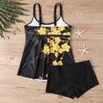 thumbnail image 4 of Women's Plus Size Tankini Set, V-Neck Two Piece Swimsuits with Tummy Control High Waisted Bottoms, Summer Printed Bathing Suits with Adjustable Straps for Beach Pool, 4 of 6