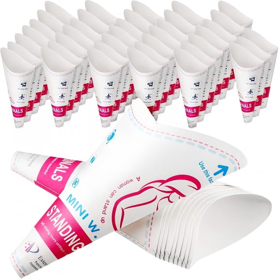 XIRQI Disposable Paper Urinal Female Standing 50 Pcs Urination Device Pee Funnel For Women Portable to Pregnant Travel Camping Outdoor Activities