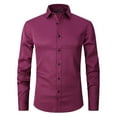 thumbnail image 2 of Chemise à Manches Longues Homme Chemise Habillée à Manches Longues pour Hommes Coupe Régulière Décontractée Boutonnée Unie à Manches Longues Col Rabattu Blouse et Chemise Homme Chemise à Manches Longues Homme Chemises à Manches Longues, 2 of 4