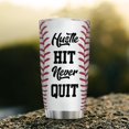 thumbnail image 5 of Baseball Tumbler 20oz Stainless Steel Insulated With Lid Baseball Gifts for Men Women Baseball Baseball America Flag Coffee Travel Mug Cup Gifts for Baseball Players Fan Coach, 5 of 7