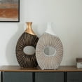 thumbnail image 6 of Set of 2 19-Inch Farmhouse Vase - Decorative Piece for Boho Kitchen, Bedroom Table, Home Office, Living Room or Shelf Decor - Large Vase for Console, Coffee Table, and Entryway Centerpieces, 6 of 8
