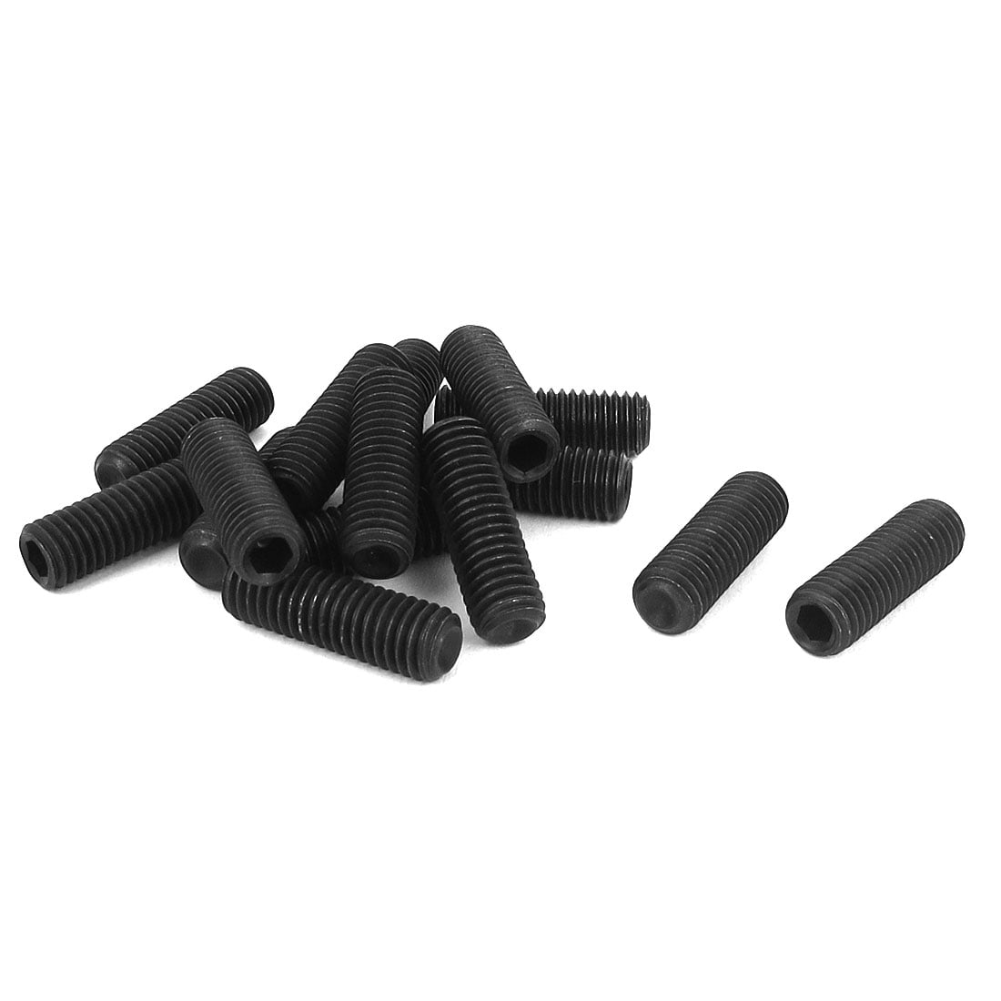 M3x5mm 0.5mm Pitch 12.9 Alloy Steel Hex Socket Set Cone Point Grub Screws 50pcs