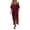 Wine, variant on Tqcoqu Women's Beach Vacation Midi Dresses,V Neck Side Slit Kaftan Cover Up Dress,Light Blue Women's S-XXXL