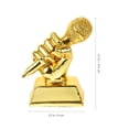 thumbnail image 2 of SHISUYAN Golden Resin Microphone Trophy for Home Exquisite Details Strong and Durable Not Easy to Break 5 Inch, 2 of 9