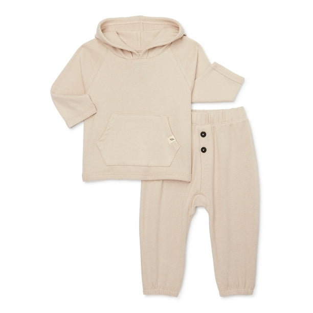 easy-peasy Baby Hoodie and Joggers Outfit Set, 2-Piece, Sizes 0M-24M ...