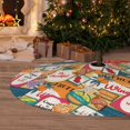 thumbnail image 6 of Sikiie Retro Summer Stamp 30-48 inches {designName} Print Christmas Tree Skirt Snowman Xmas Tree Skirt with Edge Christmas Decorations for Holiday Party36", 6 of 7