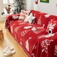 thumbnail image 4 of Chair Christmas Couch Cover,Sectional Sofa Covers Sofa Slipcover,Boho Sofa Covers for 3 Cushion Couch Washable,Chenille Sofa Slipcover for Pets,Loveseat Sectional Couch Throw Blankets with Tassels, 4 of 7
