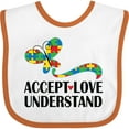 thumbnail image 3 of Inktastic Autism Love Accept Understand Awareness Month Girls Baby Bib, 3 of 4