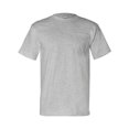 thumbnail image 1 of Bayside - Camiseta de manga corta con bolsillo, fabricada en EE. UU., ceniza oscura, pequeña Ropa junto a la bahía 7100, 1 of 1