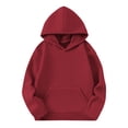 thumbnail image 2 of Boys Girls Pockets Hoodies Long Sleeve Oversized Fleece Sweatshirt for Children, 2 of 8