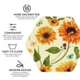 thumbnail image 3 of Zufioo Sunflowers And Butterflies Print Leather Coaster Set, Decorative PVC Coasters 4-pack - Scald and Stain-resistant, Suitable for Home, Cafes, Restaurants-Hexagon, 3 of 6