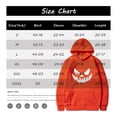 thumbnail image 2 of Domuza Unisex Halloween Pullover Hoodie, Scary Pumpkin Face Graphic Sweatshirt, Vintage Long Sleeve Top, Drawstring Hood with Kangaroo Pocket, Casual Fall Streetwear, 2 of 5