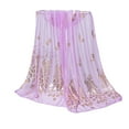 thumbnail image 2 of Yesbay Women Peacock Printed Chiffon Scarves Long Wrap Shawl Stole Gift Purple, 2 of 8