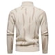 thumbnail image 5 of Gibobby Suéter para hombre Suéter de cachemira sin costuras para hombre, cuello alto, suéter de lana de punto casual(Caqui,G), 5 of 5