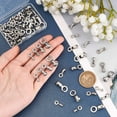 thumbnail image 4 of 4 Sizes 70 Pcs Ball Chain Pull Loop Connectors Fit for 2.4mm/3mm/4.5mm/6mm Real 304 Stainless Steel Ball Lamp Pull Loop Chain Connectors Jewelry Clasp Findings Fan Pull Chain Gray DIY, 4 of 6