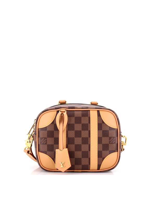 Pre-Owned Valisette Souple Handbag Damier with Leather BB By Rebag