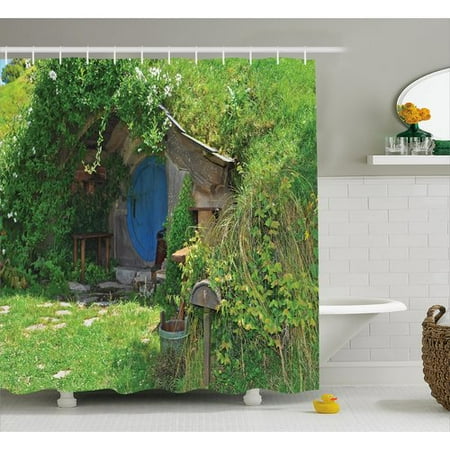 Hobbit House - Ambesonne Hobbits Fantasy Hobbit Land House Shower Curtain