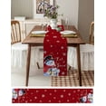 thumbnail image 3 of Ldtrchee Red Christmas Table Runner 108 Inches, Winter Snowman Let Snow Xmas Snowflake Bed Runner Dresser Scarves Tabletop for Indoor Outdoor Parties/Ceremony/Banquet, 13"x 108", 3 of 8