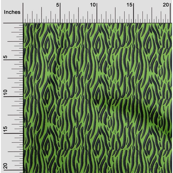 oneOone Polyester Spandex Green Fabric Animal Skin Quilting Supplies Print Sewing Fabric By The Yard 56 Inch Wide-0ZC