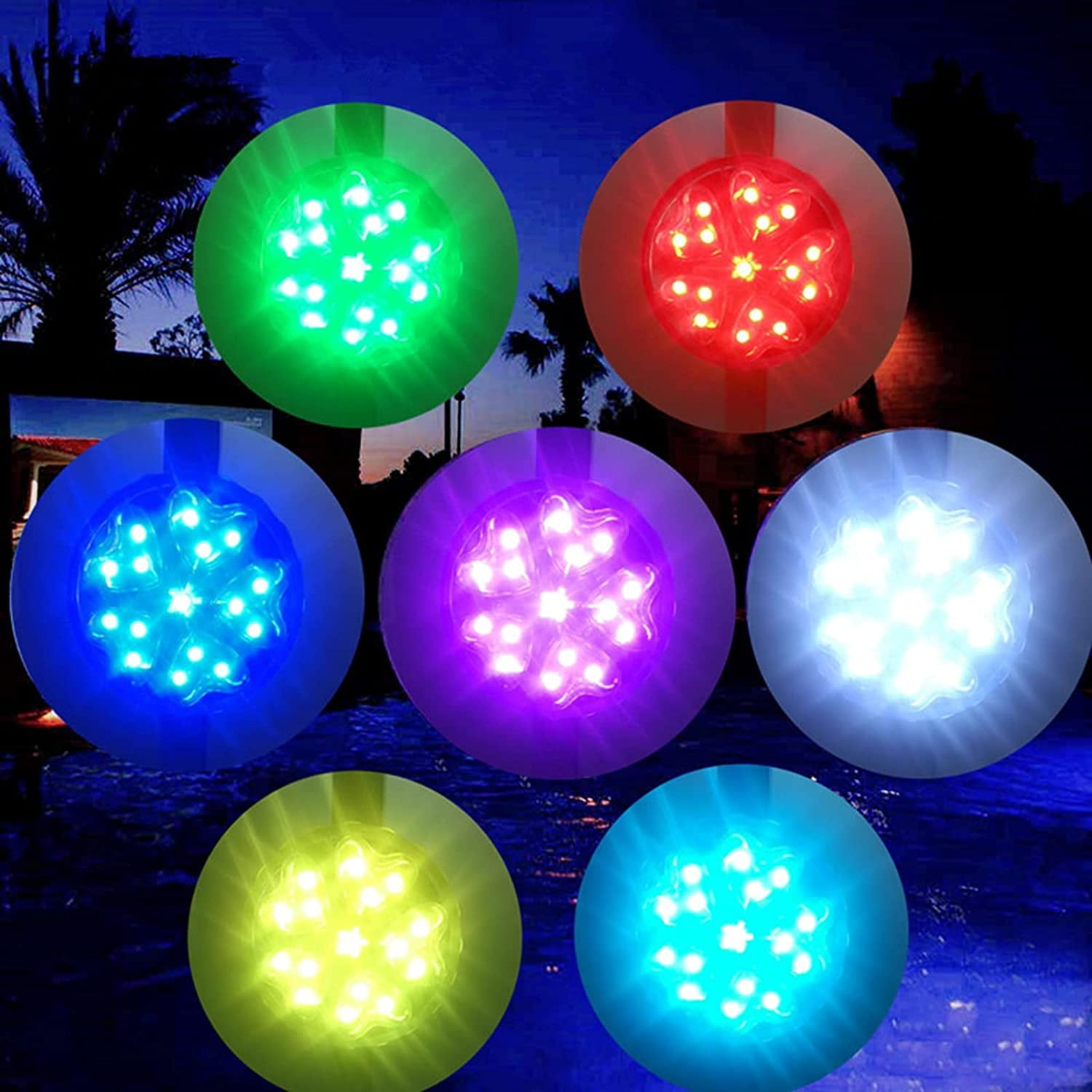 SAYDY Submersible Led Lights with Remote, Underwater Pond Lights with