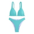 thumbnail image 6 of Fewfanhot Womens Swimsuit Cover Up Two Piece Bikini Sets Cheeky Triangle Swimsuits Adjustable Straps Curvy Hipster Bathing Suits, 6 of 6